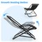 Costway Patio Folding Rattan Sling Lounge Chair Ottoman Rocking Footrests Armrest